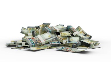 Beyaz arkaplana izole edilmiş 3D 100.000 Ermeni Dram notu