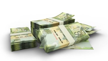 Beyaz arkaplana izole edilmiş 3D Kenya Şilini