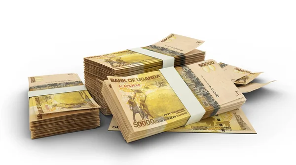 Ugandalı Şilinlik Banknotlar — Stok fotoğraf