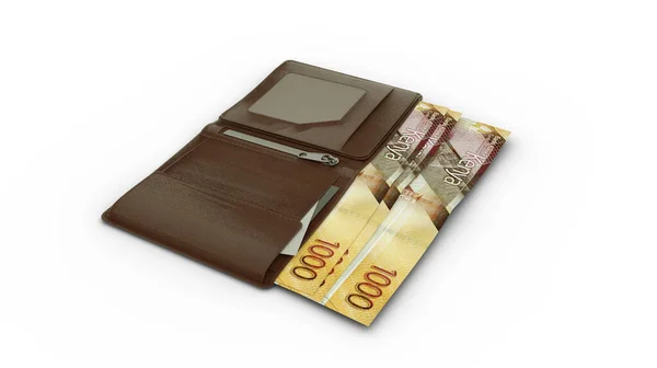 Vykreslování Keňských Šilinků Peněžence — Stock fotografie