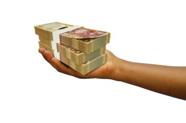 El Tutma 3D oluşturulmuş Lesotho Loti notları beyaz arkaplan izole