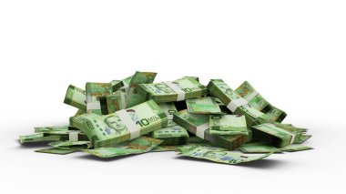 3D yığın 10000 Kosta Rika colone notaları