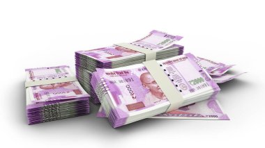 3D yığın 2000 Hint rupisi.
