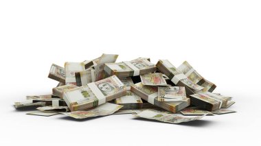 Beyaz arkaplana izole edilmiş 3D Peru Sol notları