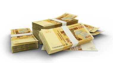 3D render of stack of CFA Franc notes
