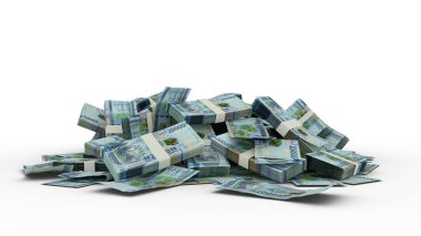 Beyaz arkaplana izole edilmiş 3D 20.000 Gine frankı.