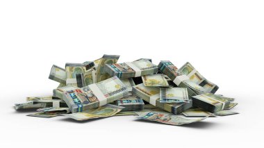 Beyaz arkaplana izole edilmiş 3D 100.000 Ermeni Dram notu