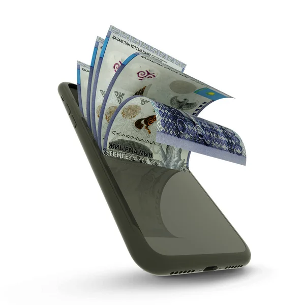 Rending Israeli 20000 Kazakhstani Tenge Mobile Phone — Stock Photo, Image