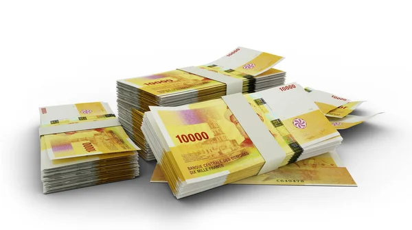 Stack 10000 Comorian Franc Notes Royalty Free Stock Images