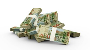 3D yığını 500 Azerbaycan Manat notaları