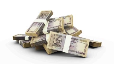 3D yığın 1000 Bangladeş taka notları