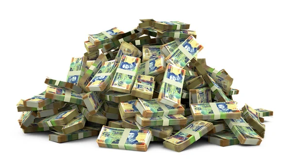 Большая Куча 100 Белизских Долларов Банкноты Много Денег Белом Фоне — стоковое фото