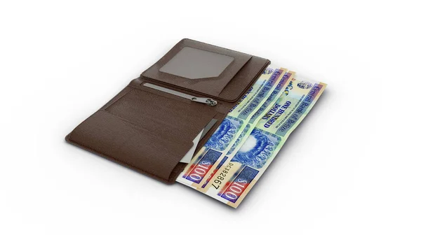 Vykreslení Bankovek Belize 100 Dolarů Peněžence — Stock fotografie