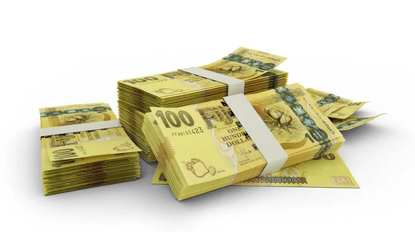 Stack 100 Fidzsi Dollár Bankjegyek — Stock Fotó