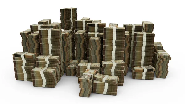 Big Stack Kenyan Shilling Notes Lot Money Isolated White Background — Foto Stock