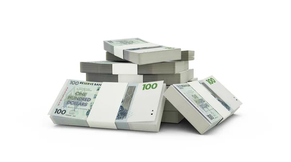 Rendering Stack 100 Banconote Dollari Dello Zimbabwe Fasci Banconote Dello — Foto Stock