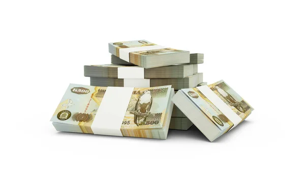 Rendering Stack 500 Zambian Kwacha Notes Bundles Zambian Currency Notes — Foto Stock