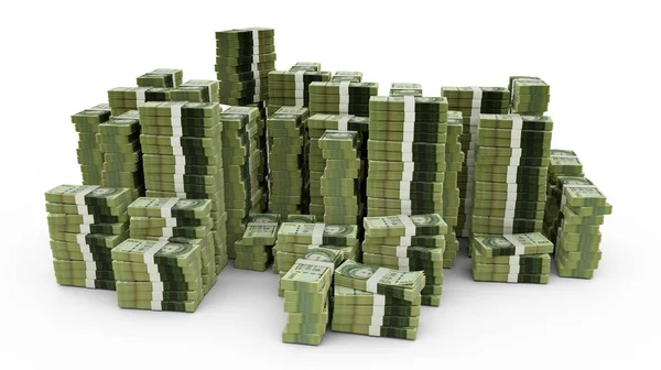 Big Stack 100000 Paraguayan Guarani Notes Lot Money Isolated White — Stock Photo, Image