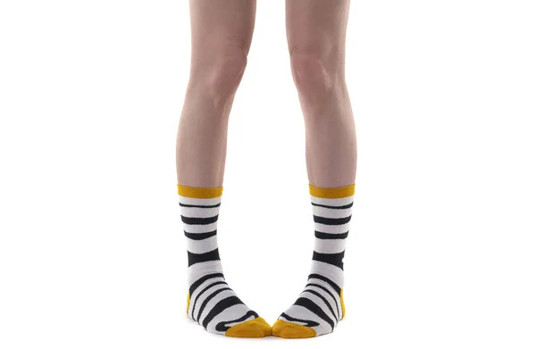 Frauenbeine Strumpfhosen Und Socken — Stockfoto