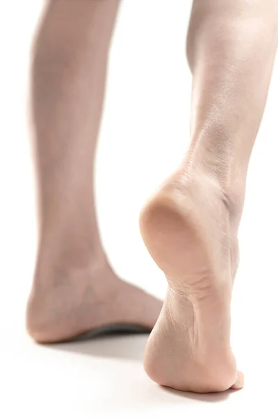 Partial View Beautiful Female Legs Barefoot Woman — Stock Fotó