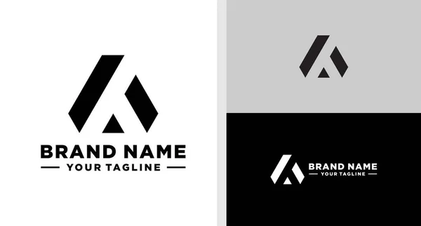 Carta Logo Monograma Triángulo Editable — Vector de stock