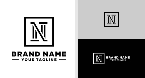 Letter Logo Monogram Line Column Editable — Stockvektor