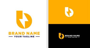 B harfi logo BOLT Negatif uzay monogramı