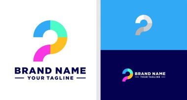 P harfi Monogram Turtası Logosu Daha Basit