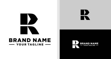 R Logosu Monogram Bowl Jeometrik Basit Düzenlenebilir