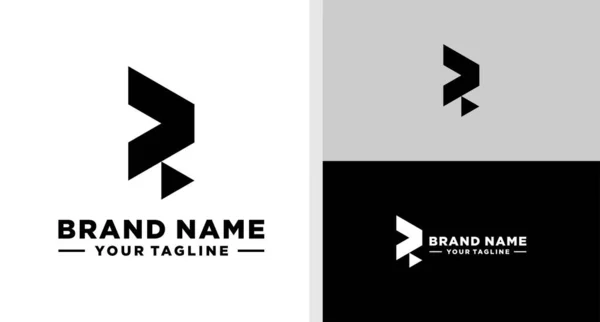 Lägg Logo Monogram Geometrisk Editabel — Stock vektor