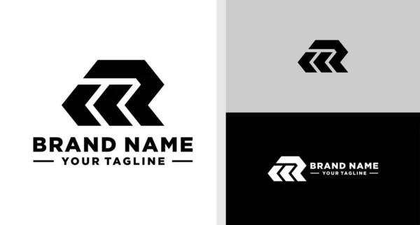 Logo Monogram Bold Arrow Geometric Editable — Stockový vektor