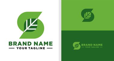 Harflerin logosu negatif uzay monogramını düzenlenebilir hale getiriyor.