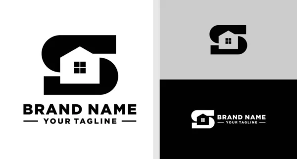 Lägg Till Logo Home Negativt Uppgifter — Stock vektor
