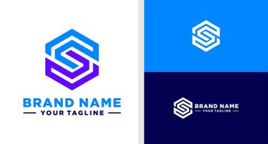 Logo hattı hexagon mantıksal verimlilik.