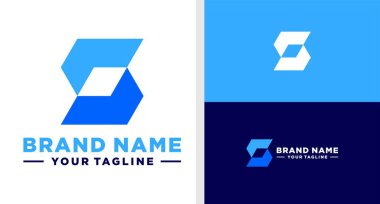 Harflerin logosu monogram jeometrik teknografi verimliliği