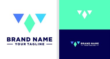 Mektup Logosu Kravat Negatif Uzay Teknik Düzenlenebilir