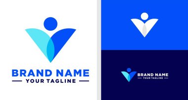 V harfi logo insanları modellik yapılabilir.