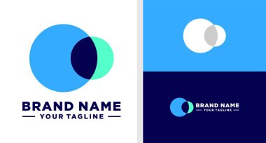 C harfi logo alfabesi jeometrik model düzenlenebilir.