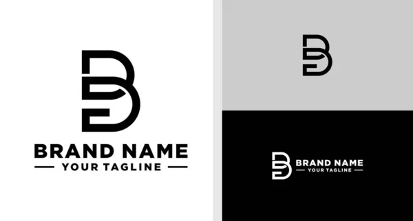 Logo Monogram Line Luxury Editable — Stock vektor