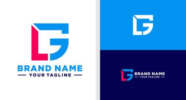 GL logosu monogram jeometrik verimlilik