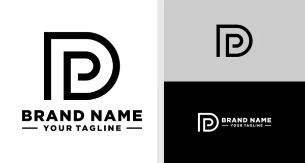 Logo Monogram Line Elegant Editable — Stockvektor