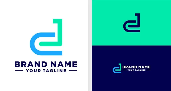 Logo Monogm Geometric Editable — стоковый вектор