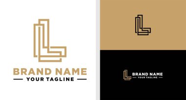 L harfi logo monogram hattı. ELEGANS LUXURY EĞİTİMİ