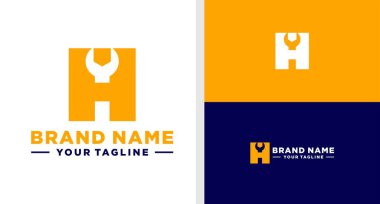 Harf H logosu Negatif Boşluk Düzenlenebilir