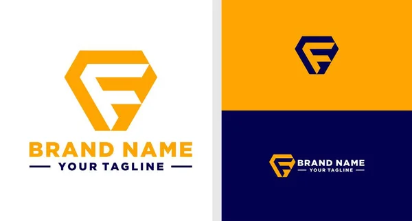 Letter Logo Negative Space Geometric Editable —  Vetores de Stock