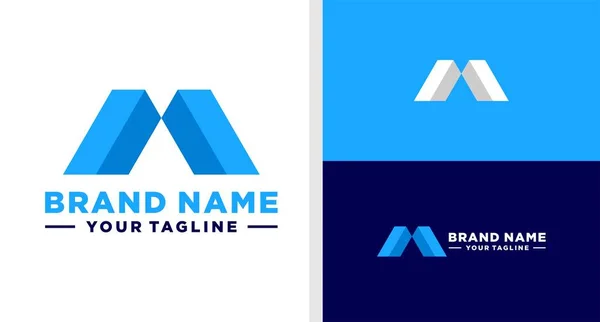 Letter Logo Monogram Geometric Modern Editable — Stock Vector