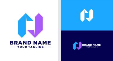 LETTER N LOGO MONOGRAM MODERN SIMPLE EDITABLE