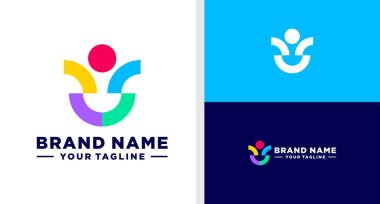 Halkın logosu Jeometrik Çember Basit Düzenlenebilir