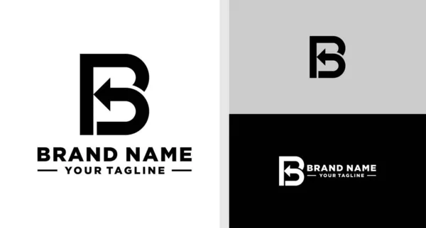 Carta Logotipo Entre Espaço Negativo Editável — Vetor de Stock