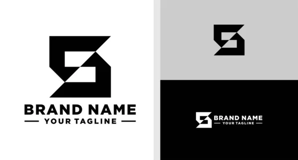 Carta Logo Monograma Editável Geométrico — Vetor de Stock